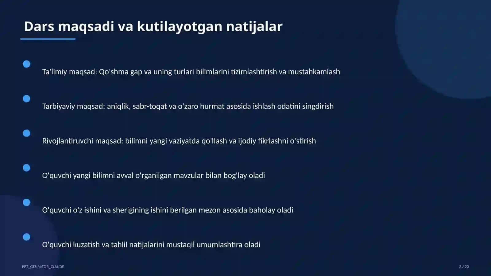 Qo'shma gap va uning turlari (9-sinf) 3