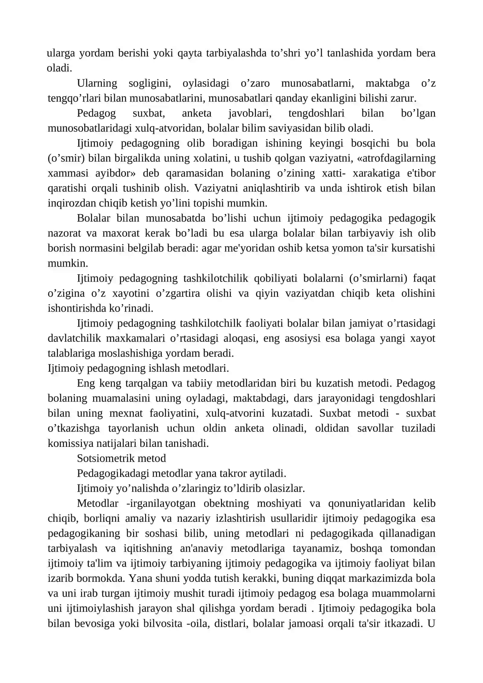 Ijtimoiy-pedagogik faoliyat metodlari 3