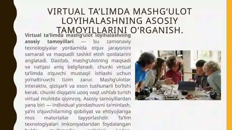 Virtual ta'lim uchun mashg'ulotlarni yaratish 3