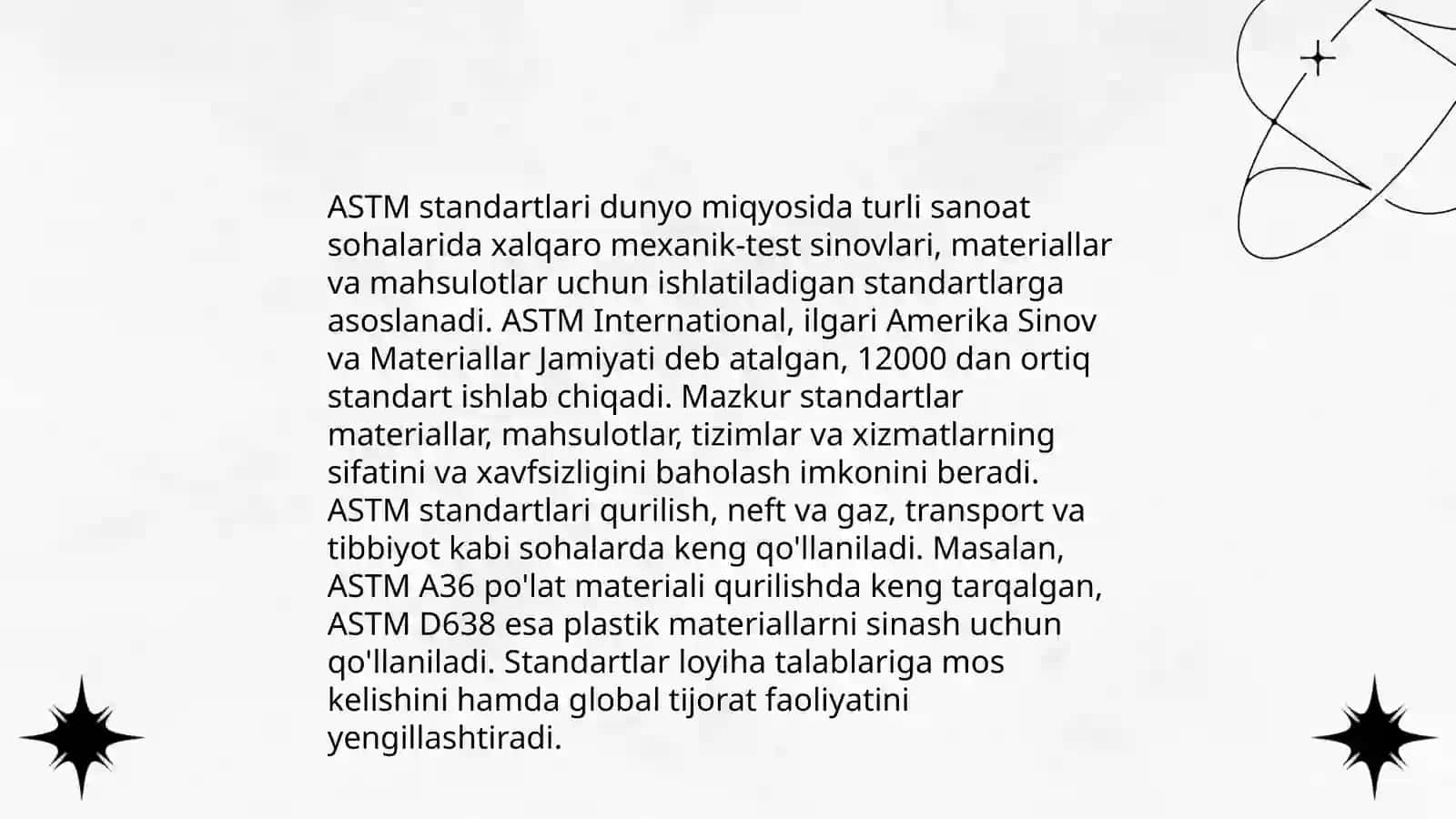 ASTM Standartlari va Qo'llanilishi 3