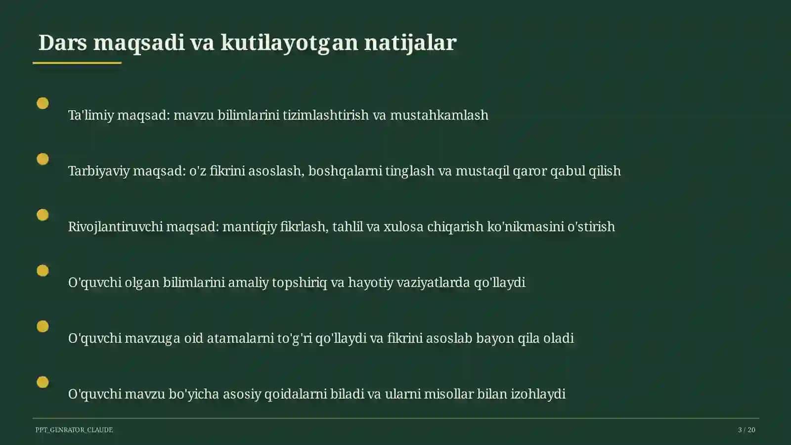 Hayot yo'lini tanlash: maqsad va reja (11-sinf) 3