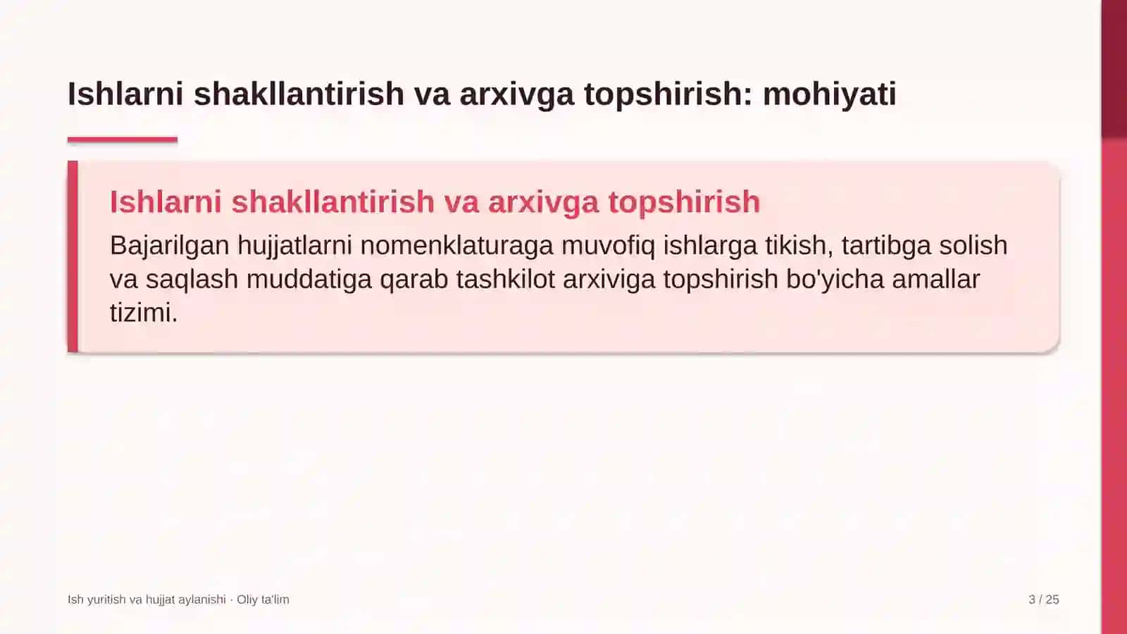 xususiy klinikalarda ishlarni shakllantirish va arxivga topshirish 9975 3