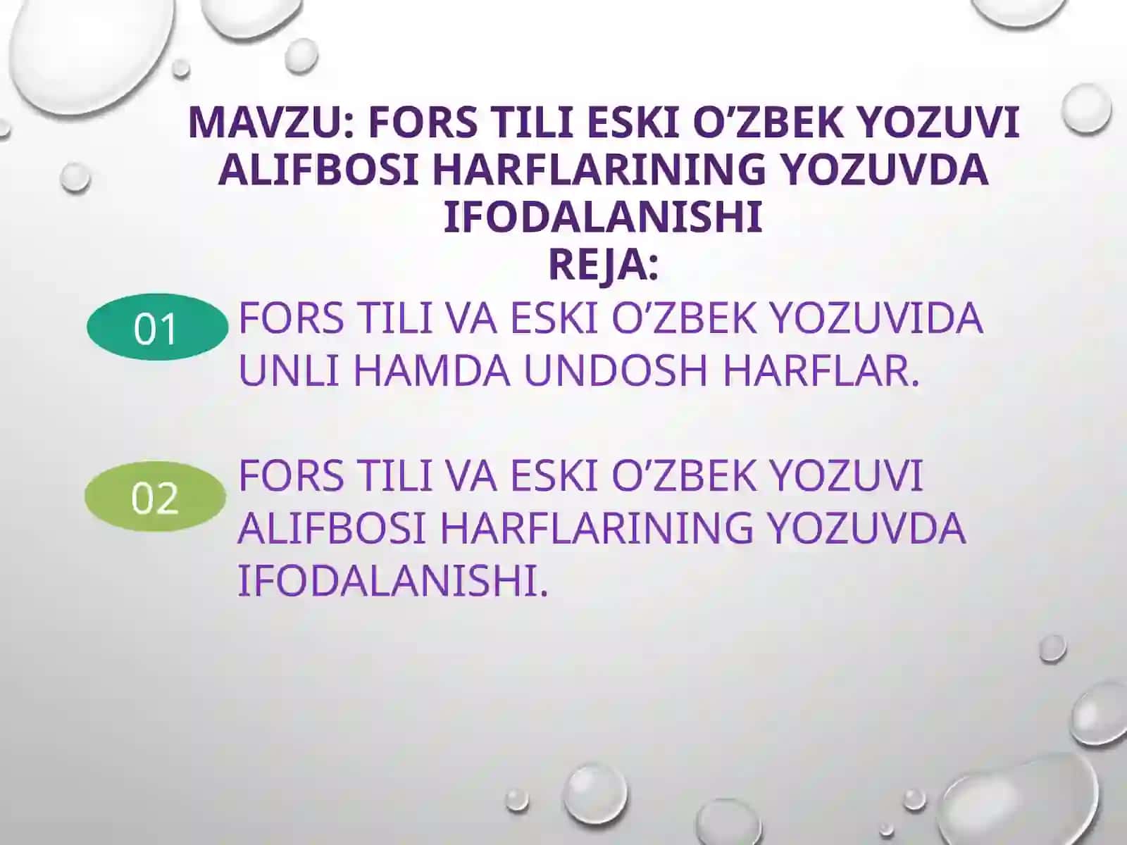 SHARQ TILLARI ASOSLARI 3