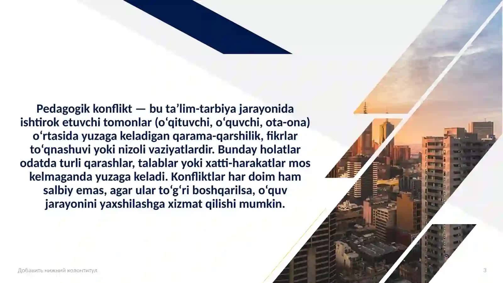 Pedagogik jarayonda amaliyotda uchraydigan konfliktlar, ularni hal etish va boshqarish usullari 3