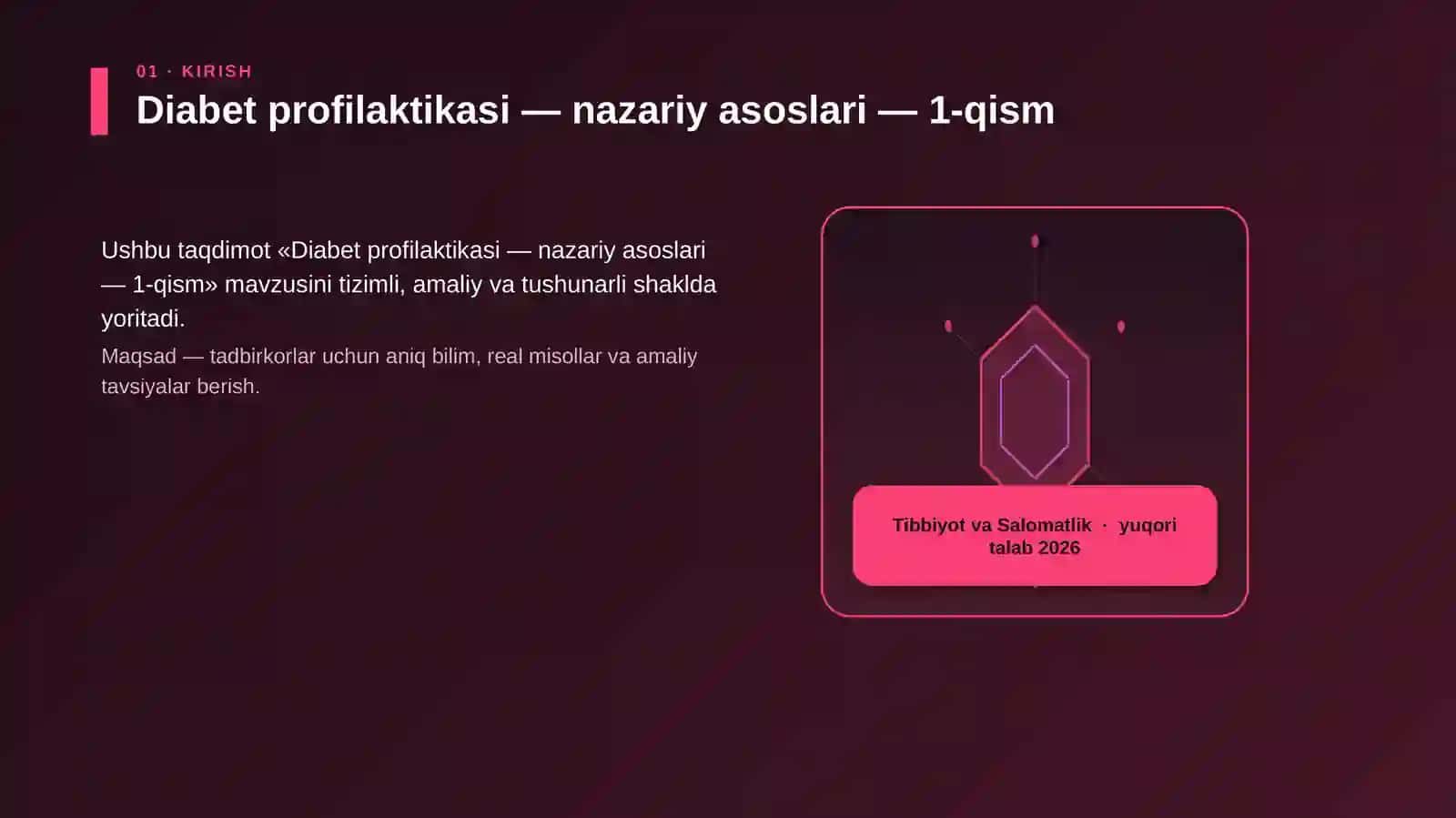 Diabet profilaktikasi — nazariy asoslari — 1-qism 3