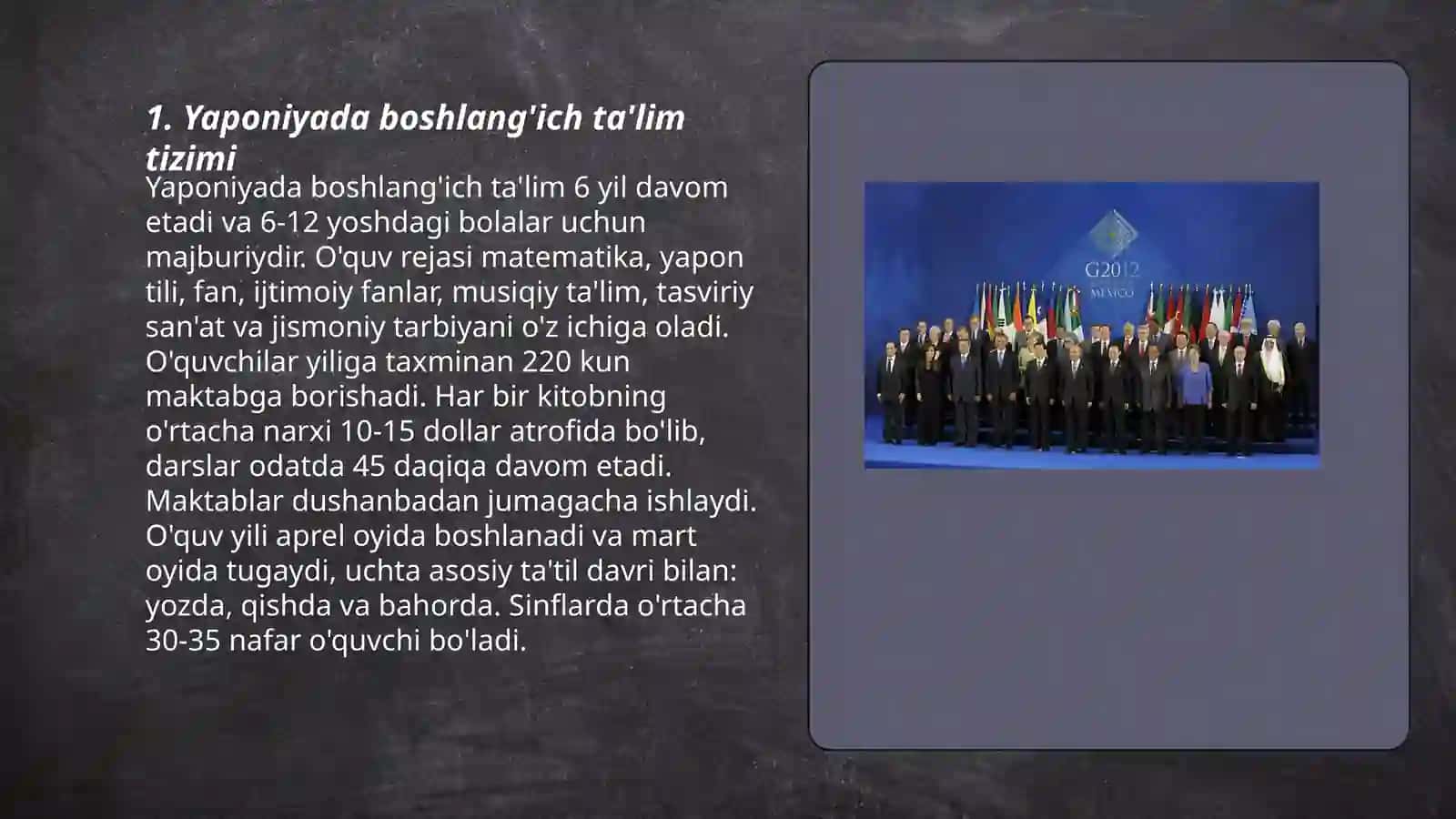 Yaponiyada boshlang'ich ta'lim tizimi 3