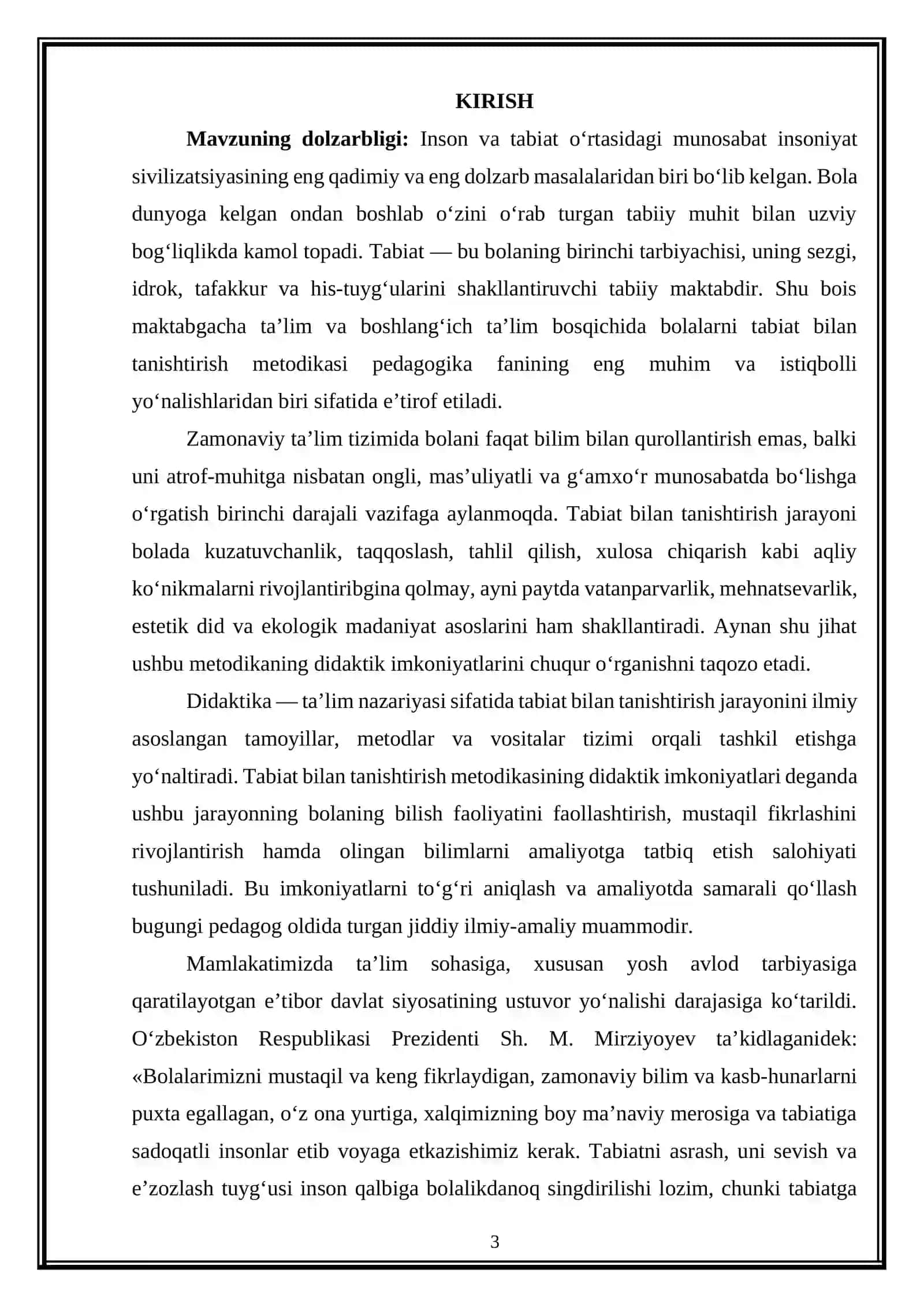 Tabiat bilan tanishtirish metodikasining didaktik imkoniyatlari va ularning amaliy tadbiqi 3