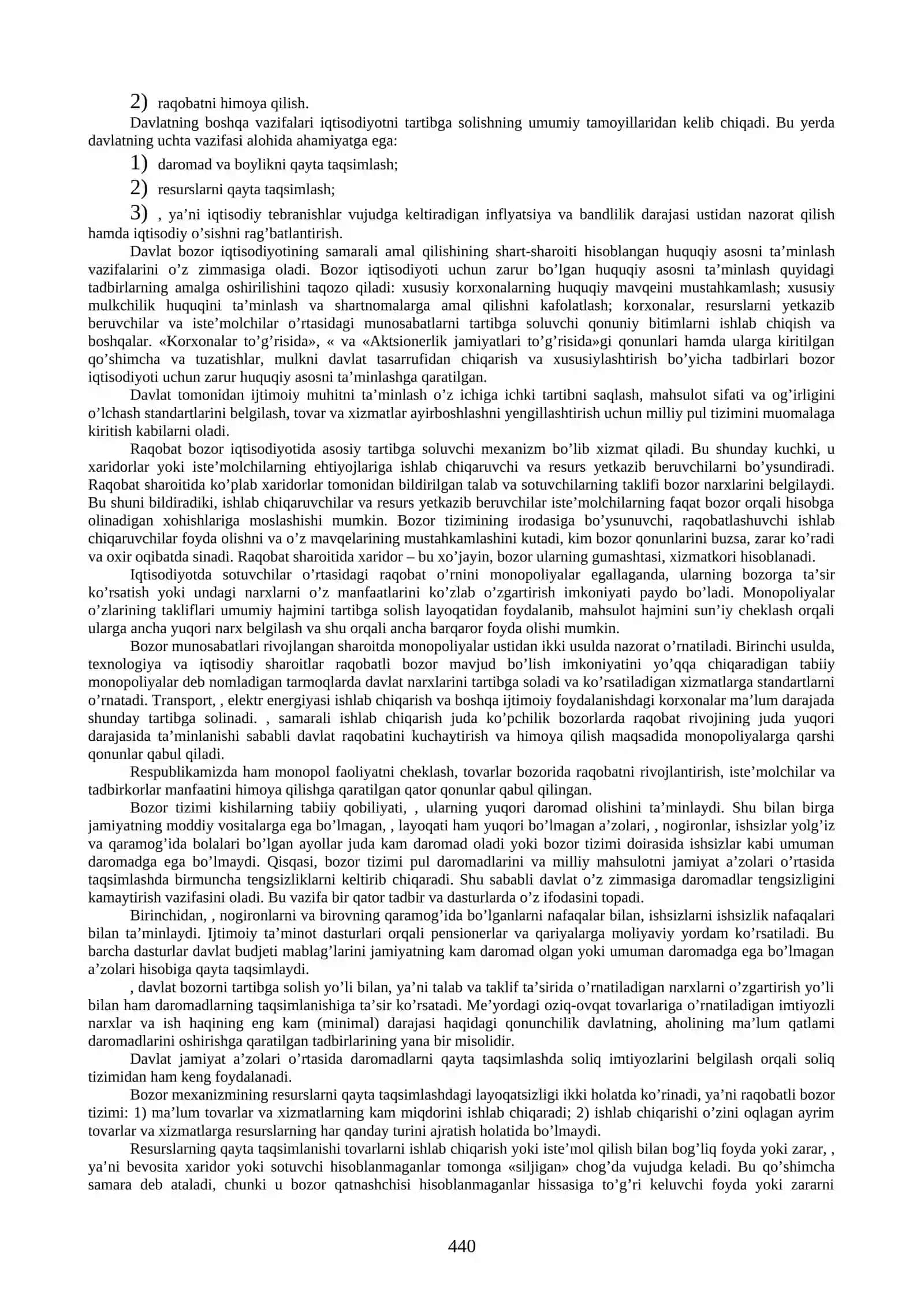 Milliy iqtisodiyotni tartibga solishda davlatning iqtisodiy roli 3