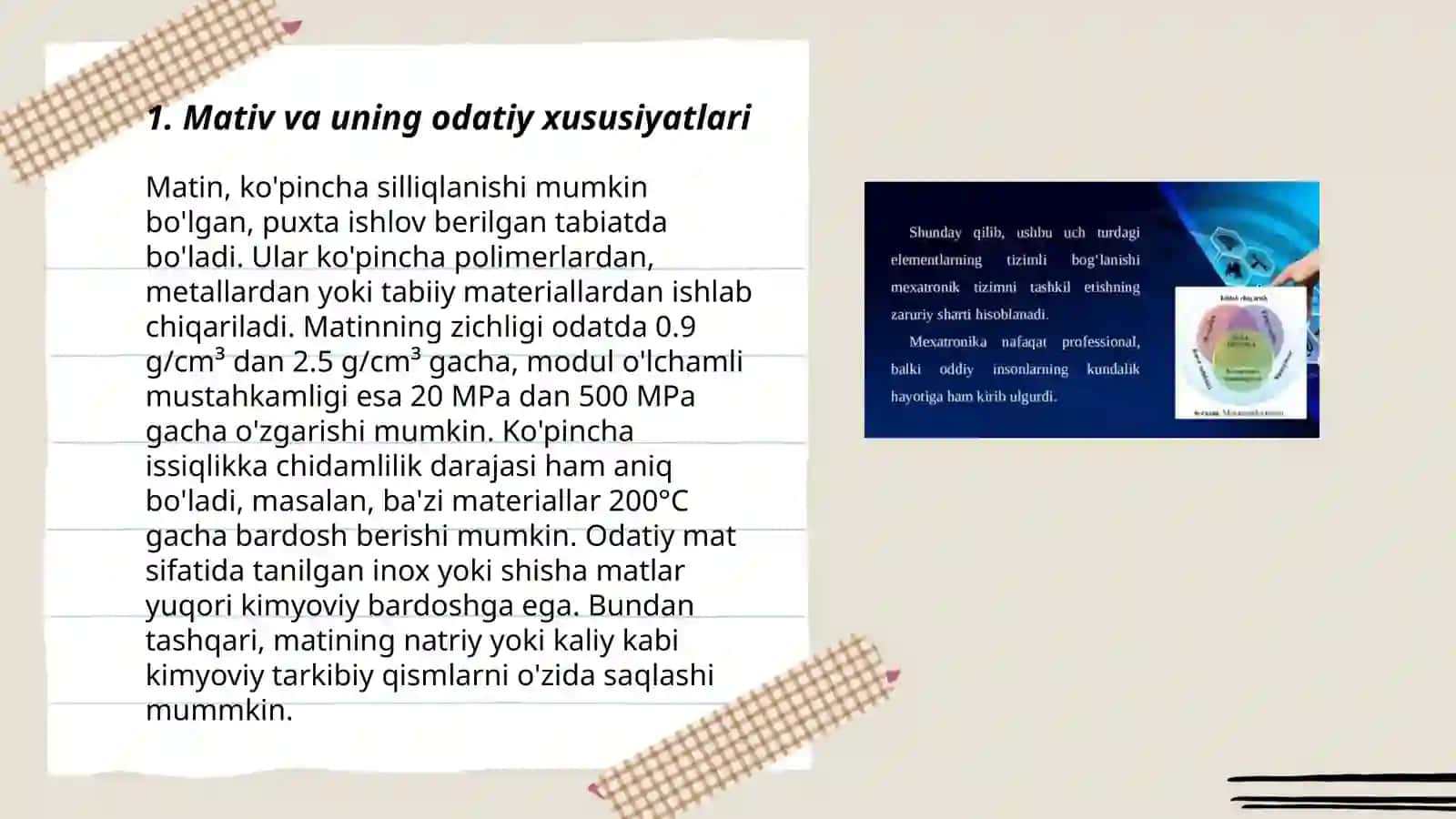 Mativ va uning odatiy xususiyatlari 3