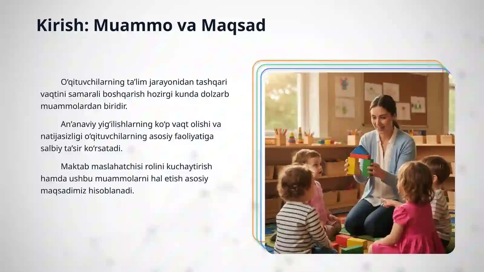 Men maktab maslaxatchisiman va o’qituvchilarga yig’ilish vazifalari 3