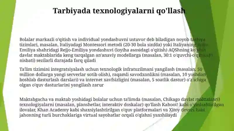 Bolalar markazli o'qitish va individual yondashuv 3