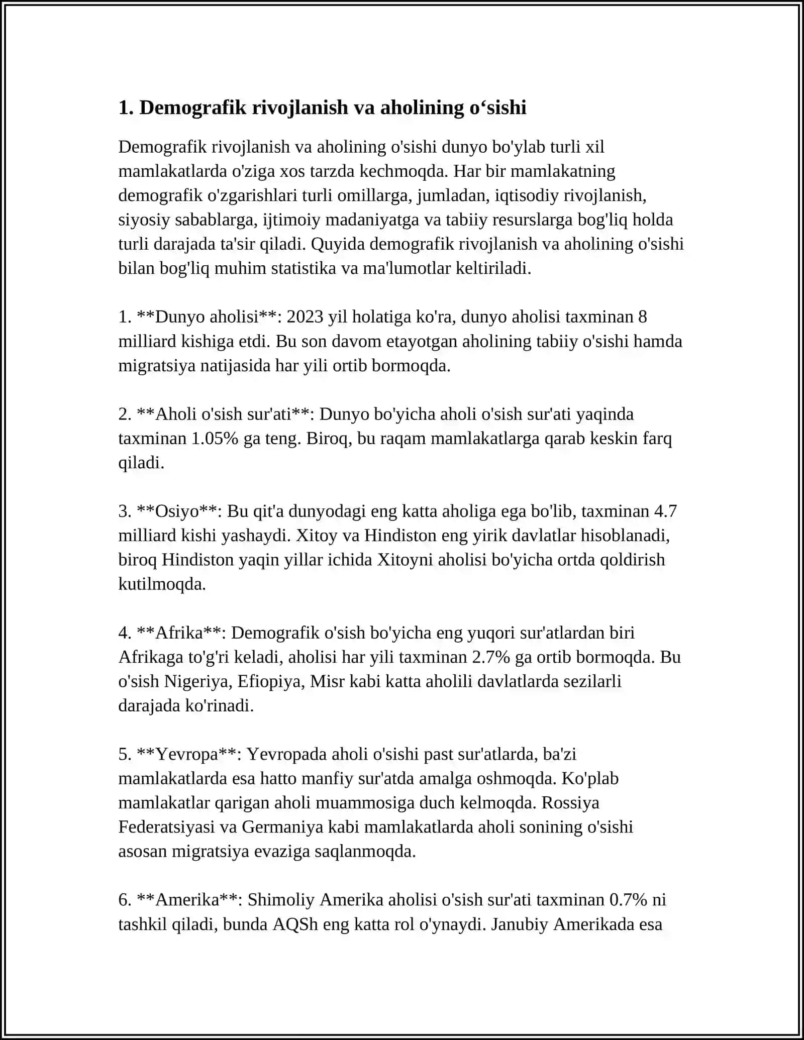8 OʻZBEKISTONNING HOZIRGI SOTSIAL TARAQQIYOTI VA OʻSISH HOLATI 3
