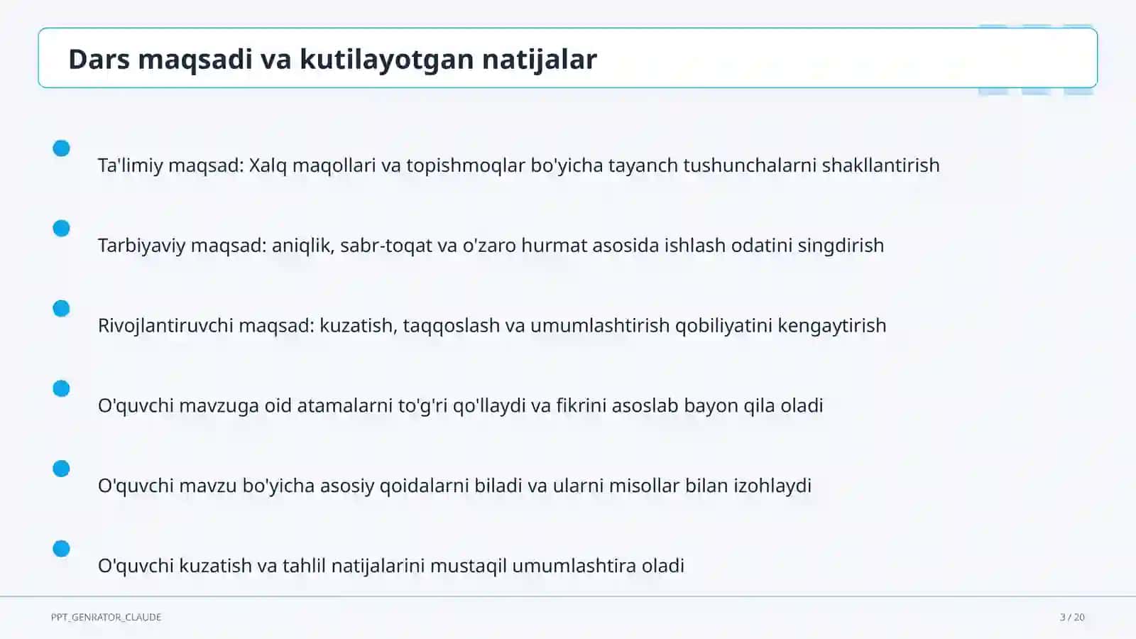 Boshlang'ich sinf: Ona tili va o'qish (1–4) — o'qituvchilar uchun 3
