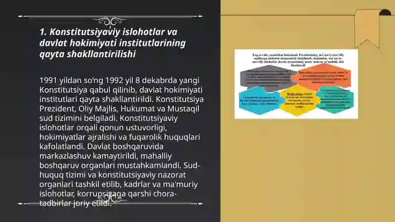 Mustaqillik yillarida davlat boshqaruvi tizimida amalga oshirilgan islohotlar 3