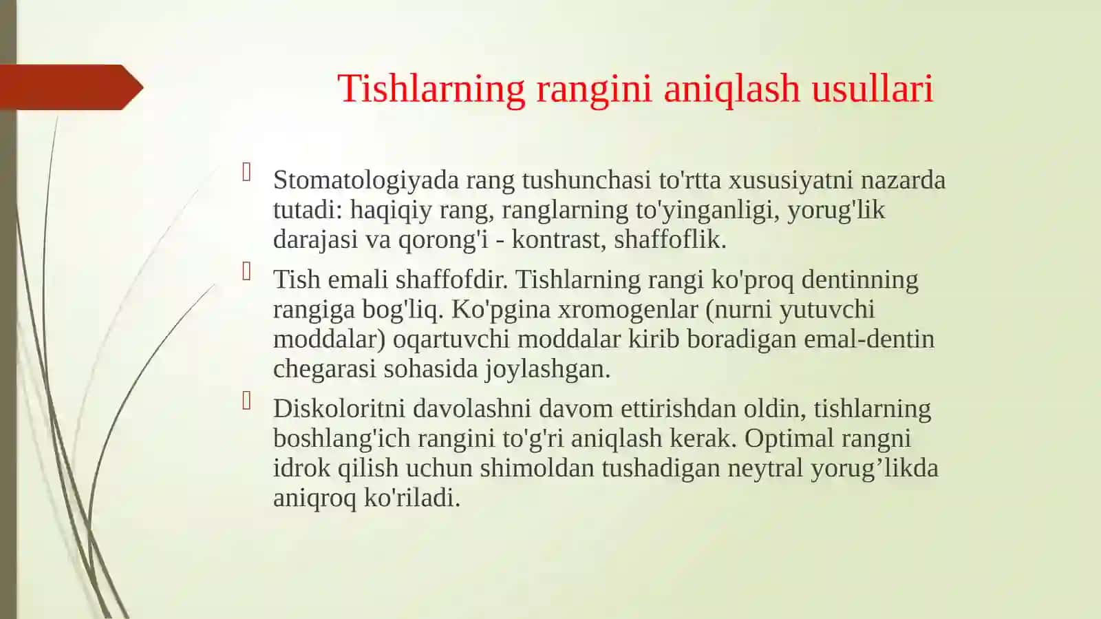Tishlarni oqartirish. Ko’rsatma va qarshi ko’rsatma. Qo’llash uslublari 3