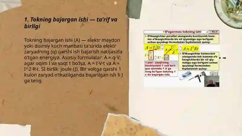 Tokning bajargan ishi va quvvati 3