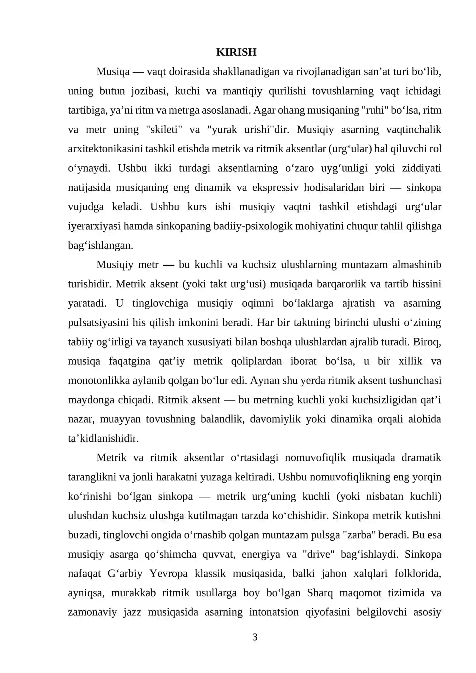 METRIK VA RITMIK  AKSENT-SINKOPA 3