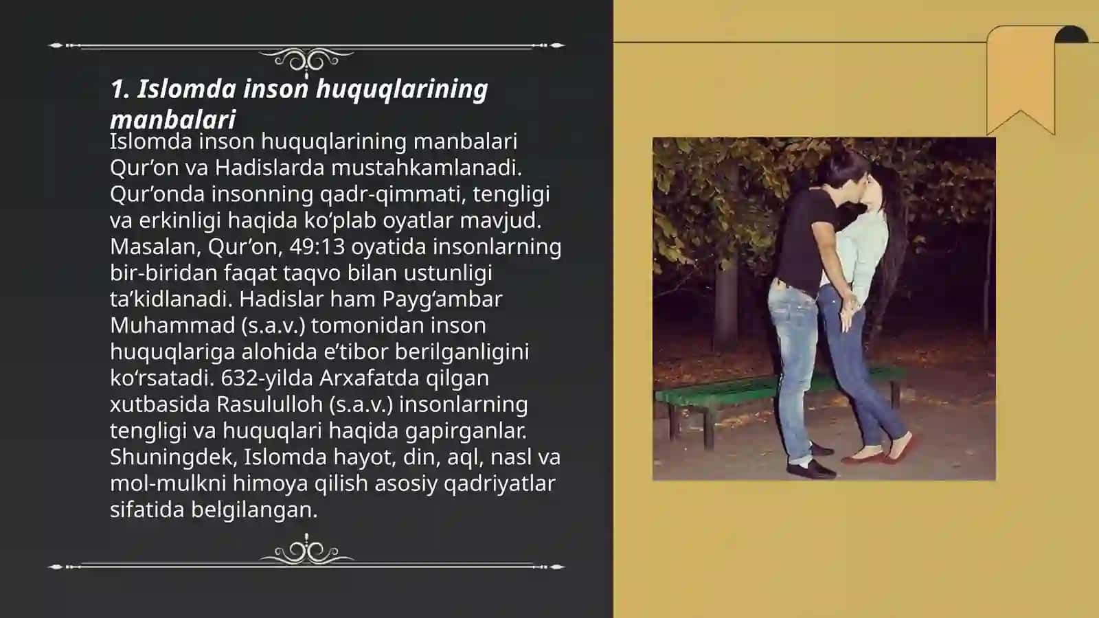 Islomda inson huquq va erkinliklarini taʼminlashning oʻziga xos jihatlari 3