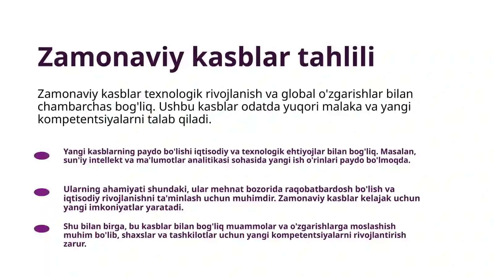 Zamonaviy kasblar, kelajak kasblari: talablar, daromad ( targʻibot) 3