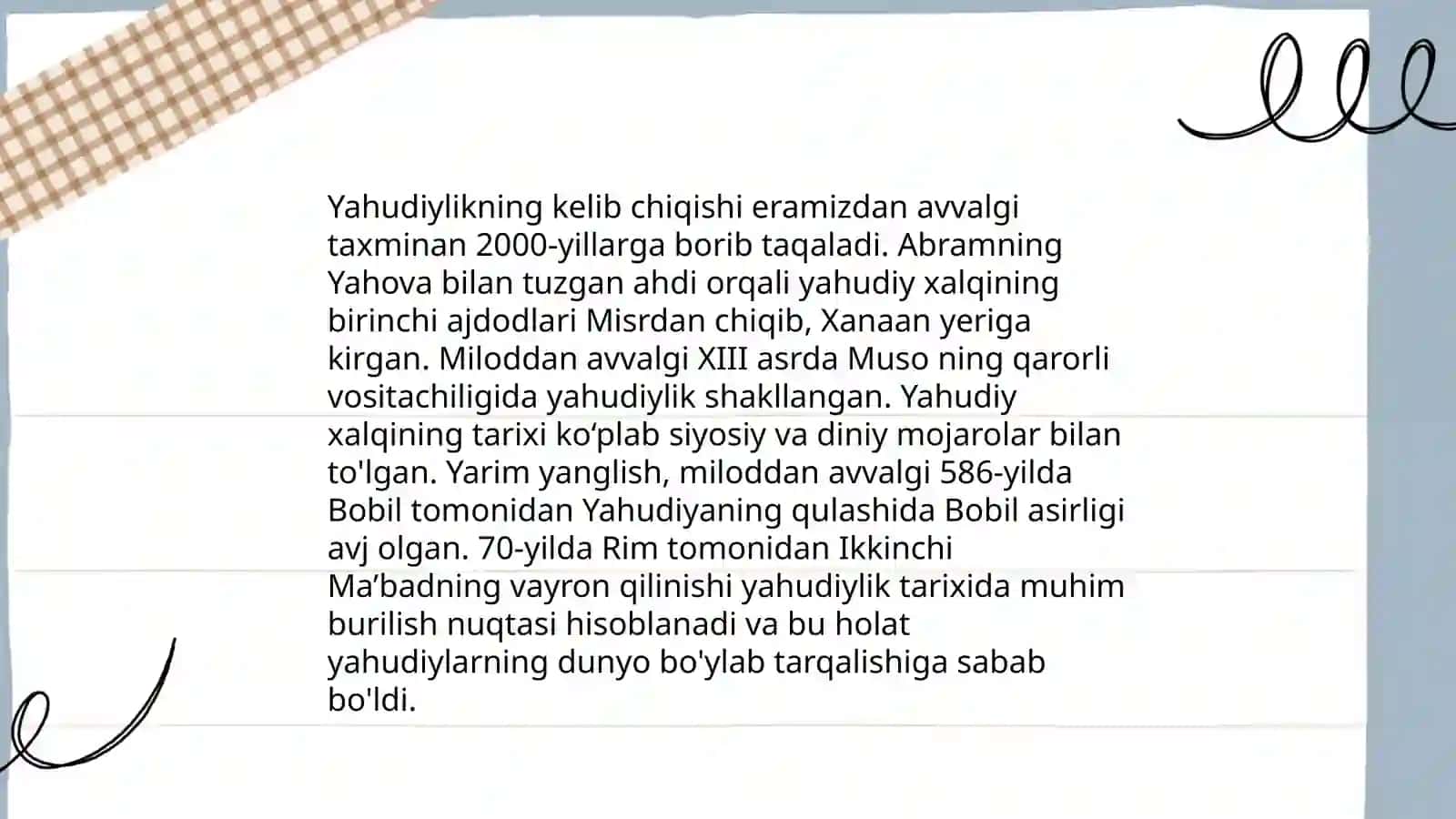 Yahudiylik milliy dinining tarixi 3