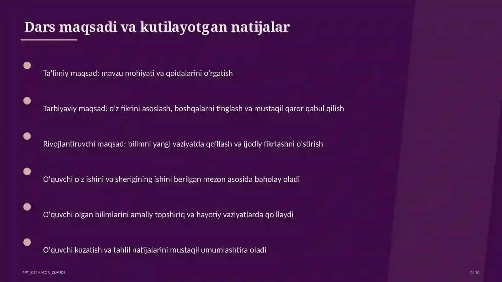 O'zbekiston Respublikasi Konstitutsiyasi: asosiy tamoyillar (9-sinf) 3