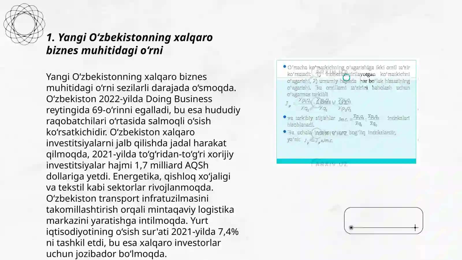 Yangi O‘zbekiston ijtimoiy-siyosiy, iqtisodiy va madaniy hayotida ro‘y berayotgan ozgarishlarning xalqaro reyting va indekslarda aks etishi 3
