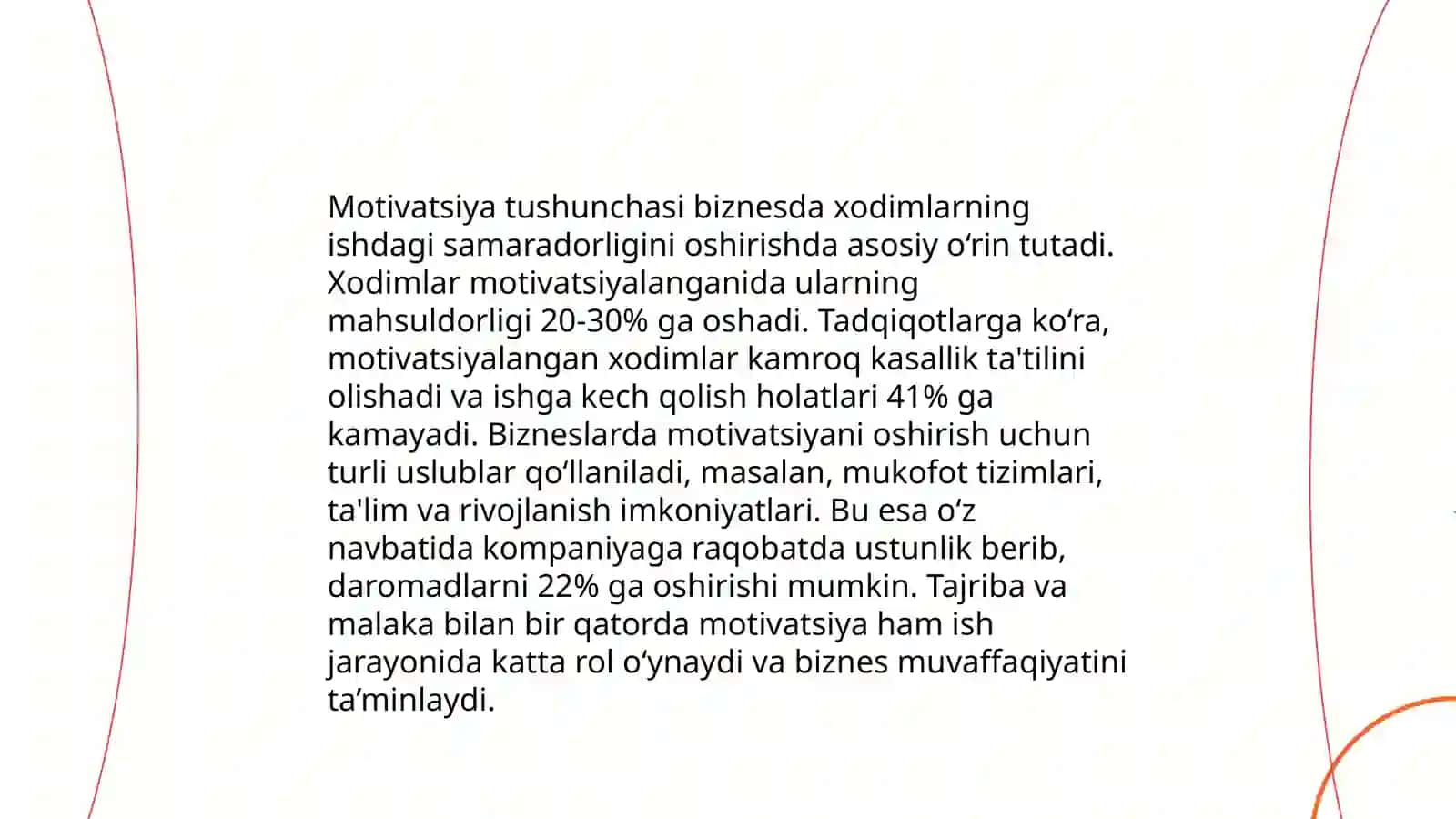 Biznesda motivatsiyaning ahamiyati. Tushunchasi va evolyusiyasi 3