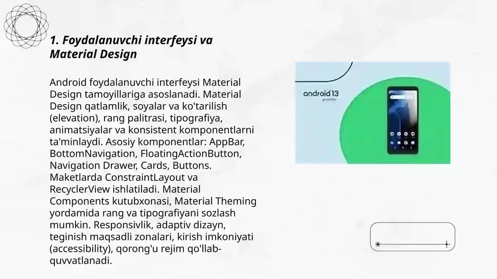 Android operatsion tizimining imkoniyatlari 3