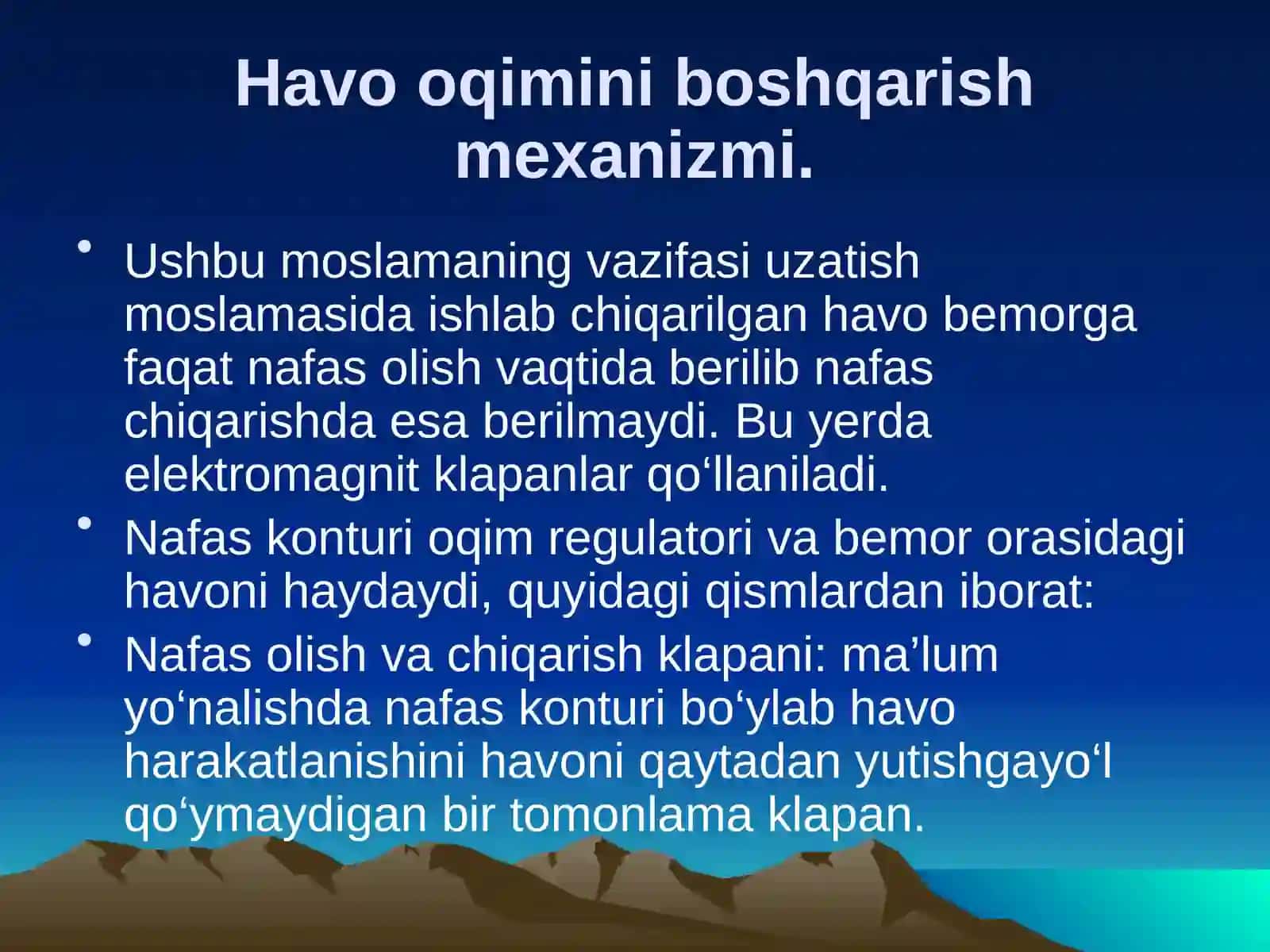 Sun’iy ventilatsiya apparatining tuzilishi 3