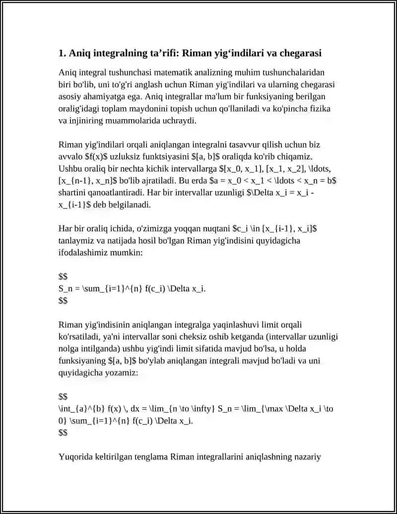 ANIQ INTEGRAL VA UNING XOSSALARI 3