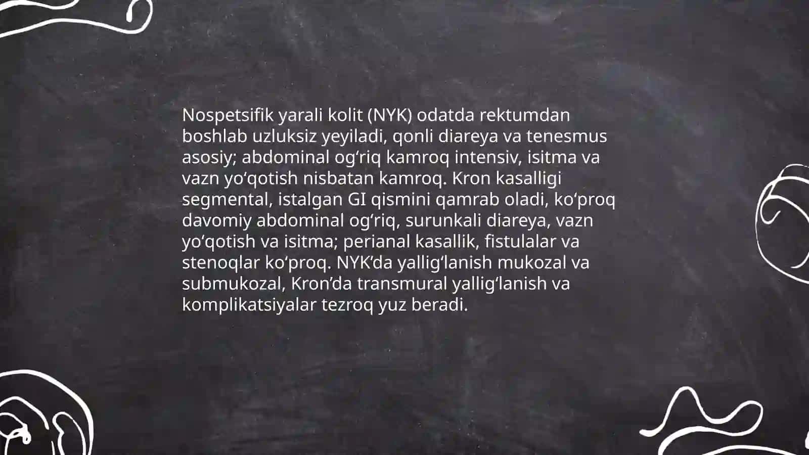 Nospetsifik yarali kolit va Kron kasalligini qiyosiy tashxisi 3