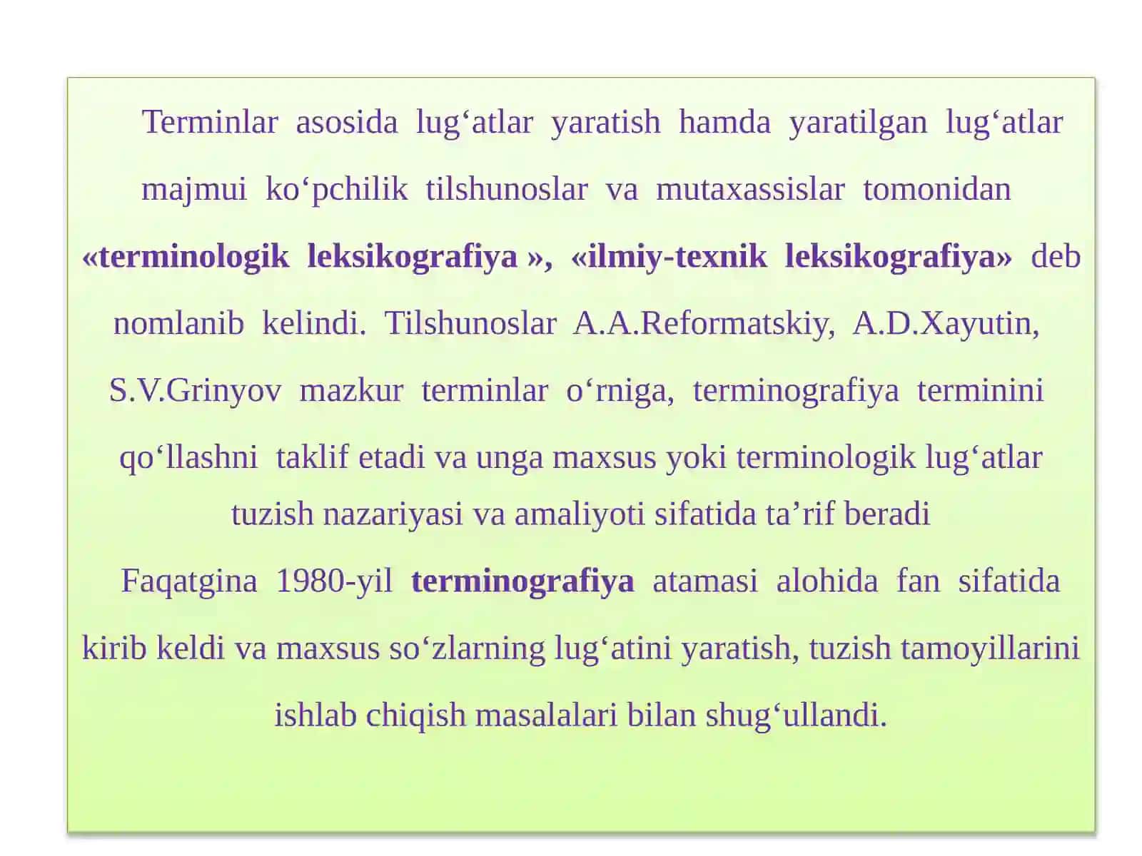 FAN:O ̒ ZBEK TERMINOLOGIYASI 3
