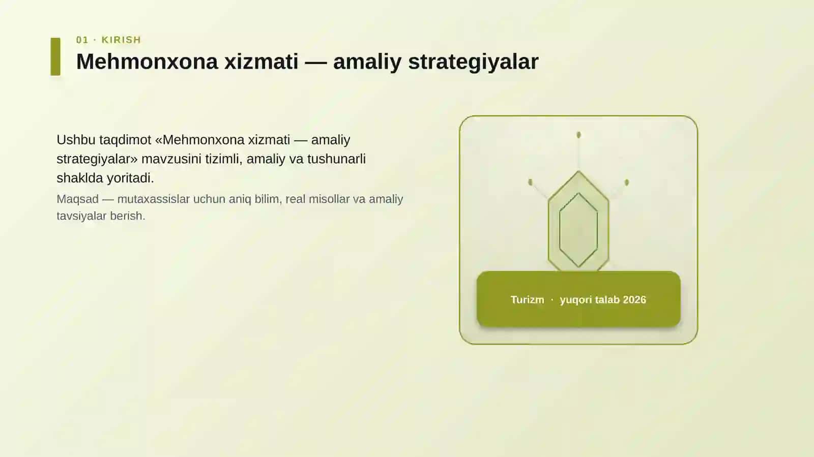 Mehmonxona xizmati — amaliy strategiyalar 3