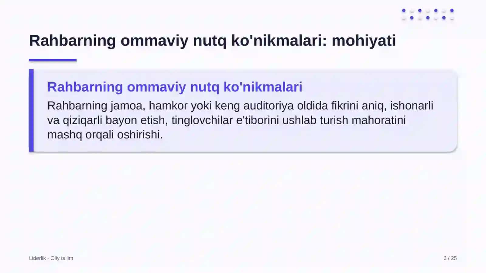 bolalar o'yin markazlarida rahbarning ommaviy nutq ko'nikmalarini rivojlantirish 3291 3
