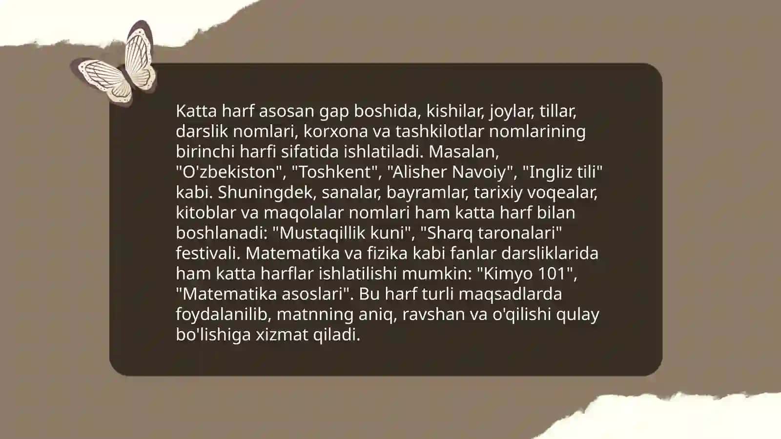 Grafika. O‘zbek tilining asosiy imlo qoidalari 3