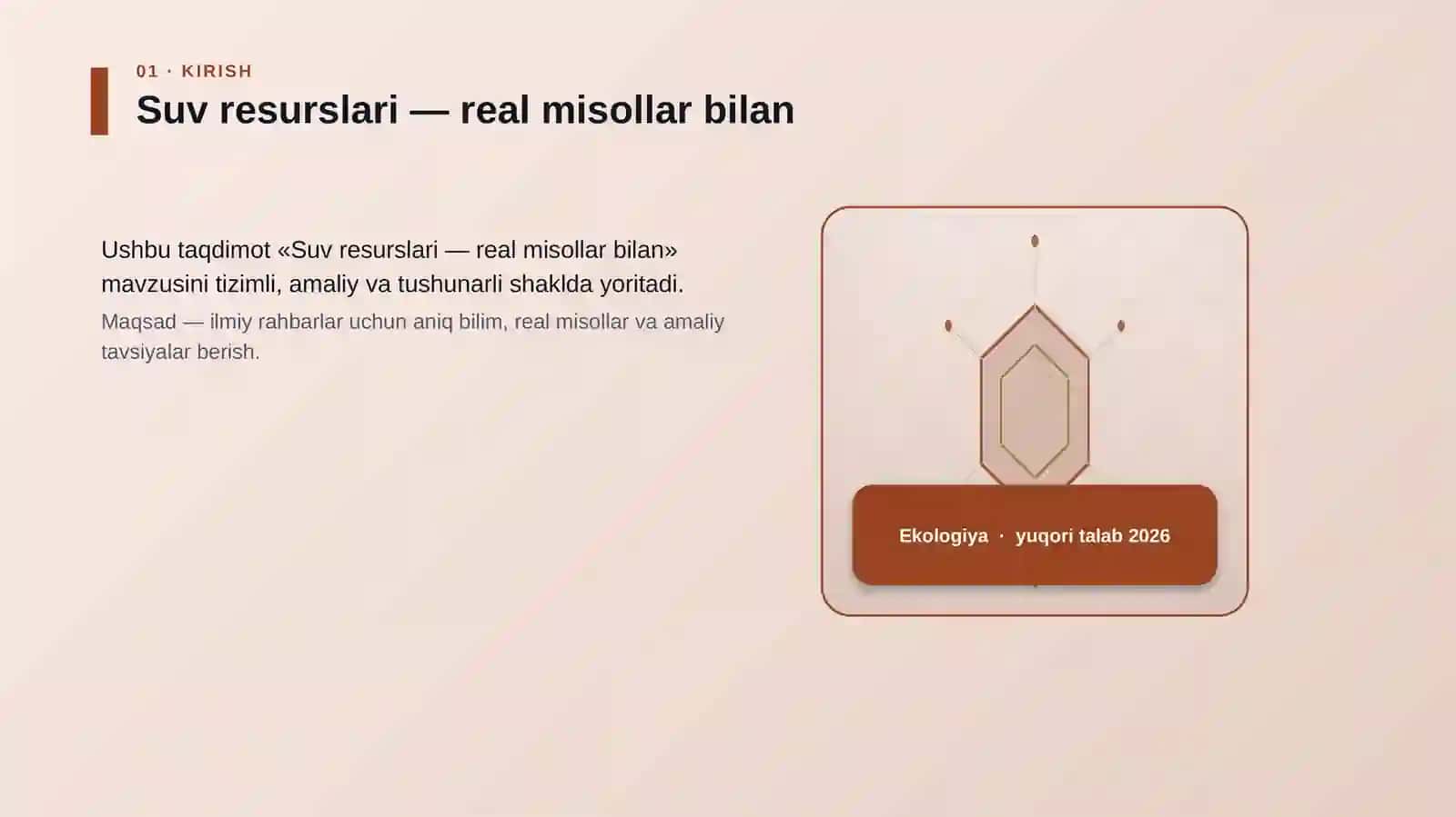 Suv resurslari — real misollar bilan 3