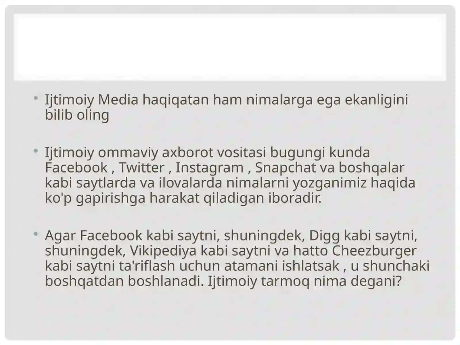 Saltanatning media savodxonlik fanidan tayyorlagan taqdimoti 3
