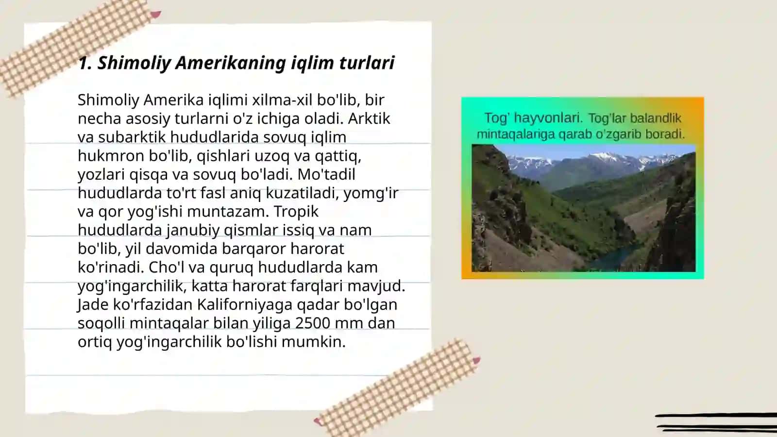 Shimoliy Amerika iqlimi, tabiat zonalari va tuproqlari 3