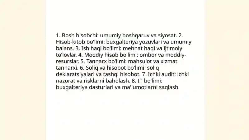 Korxona buxgalteriyasini tashkiliy tuzilmasi 3