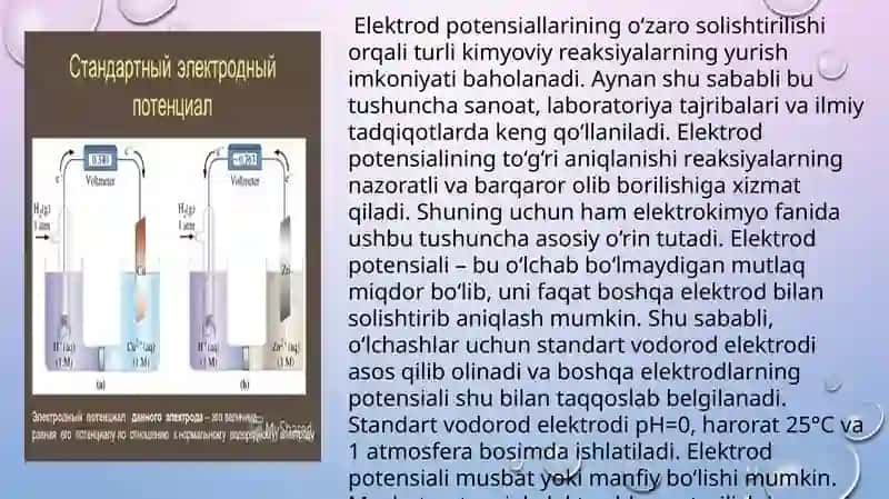 Elektrodlar potensialini aniqlash usullari 3