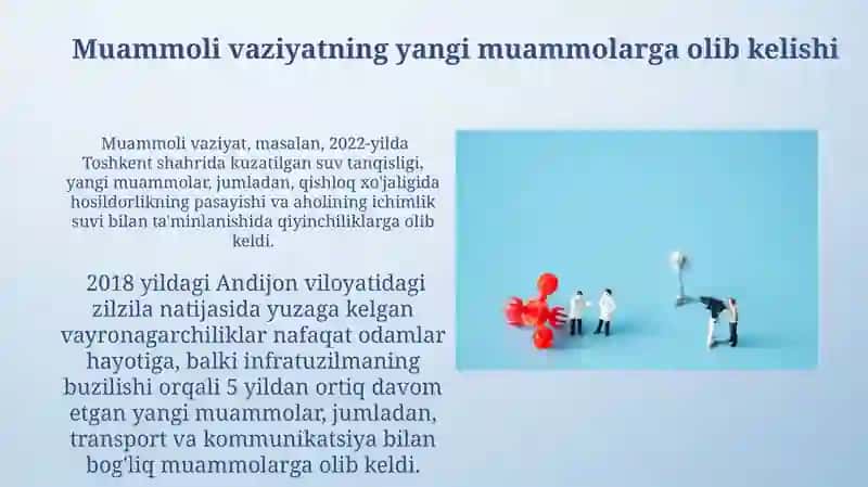 Muammoli vaziyatning ozaro aloqasi 3