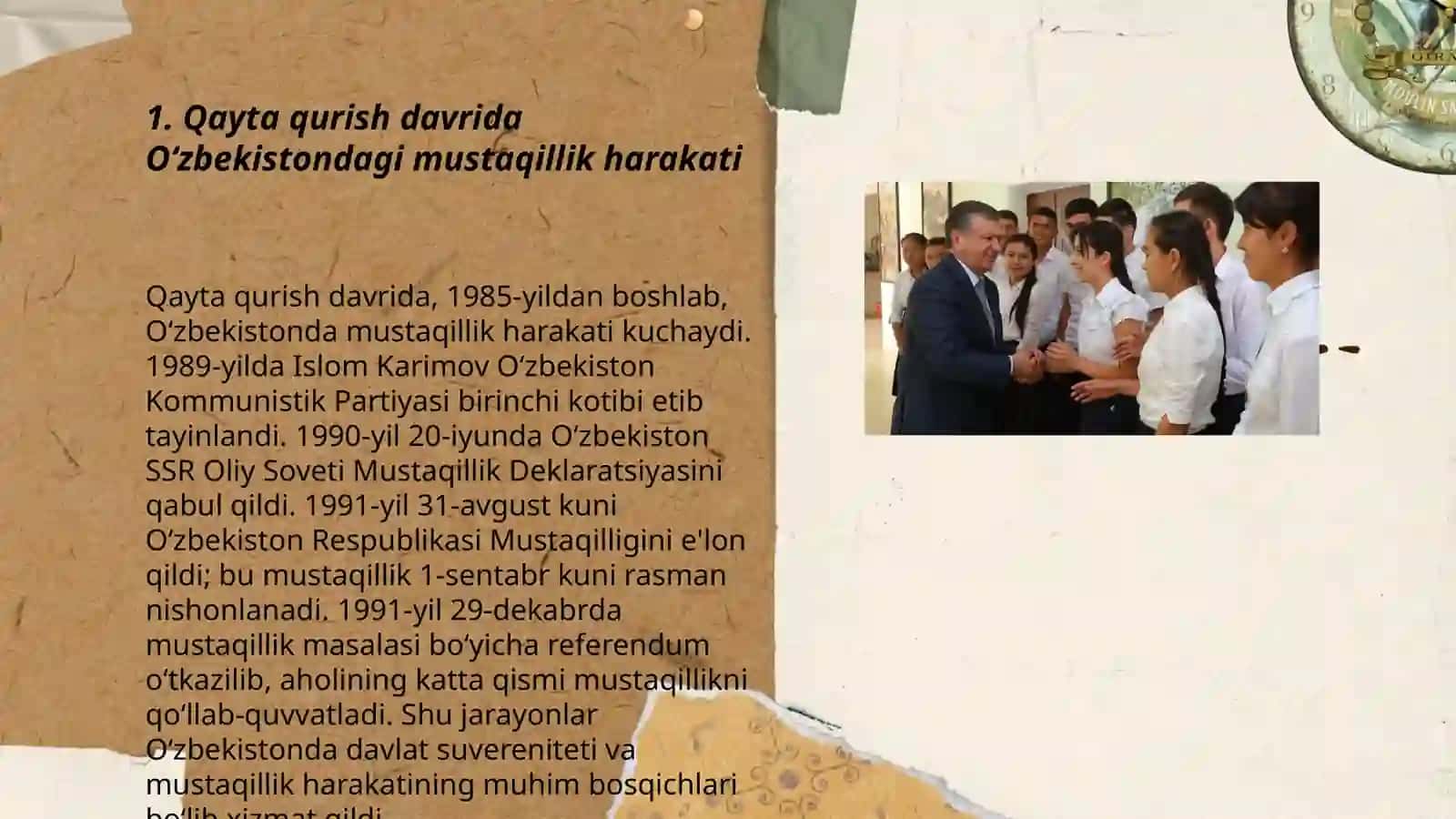 Qayta qurish yillarida O'zbekistondagi ijtimoiy-siyosiy vaziyat 3