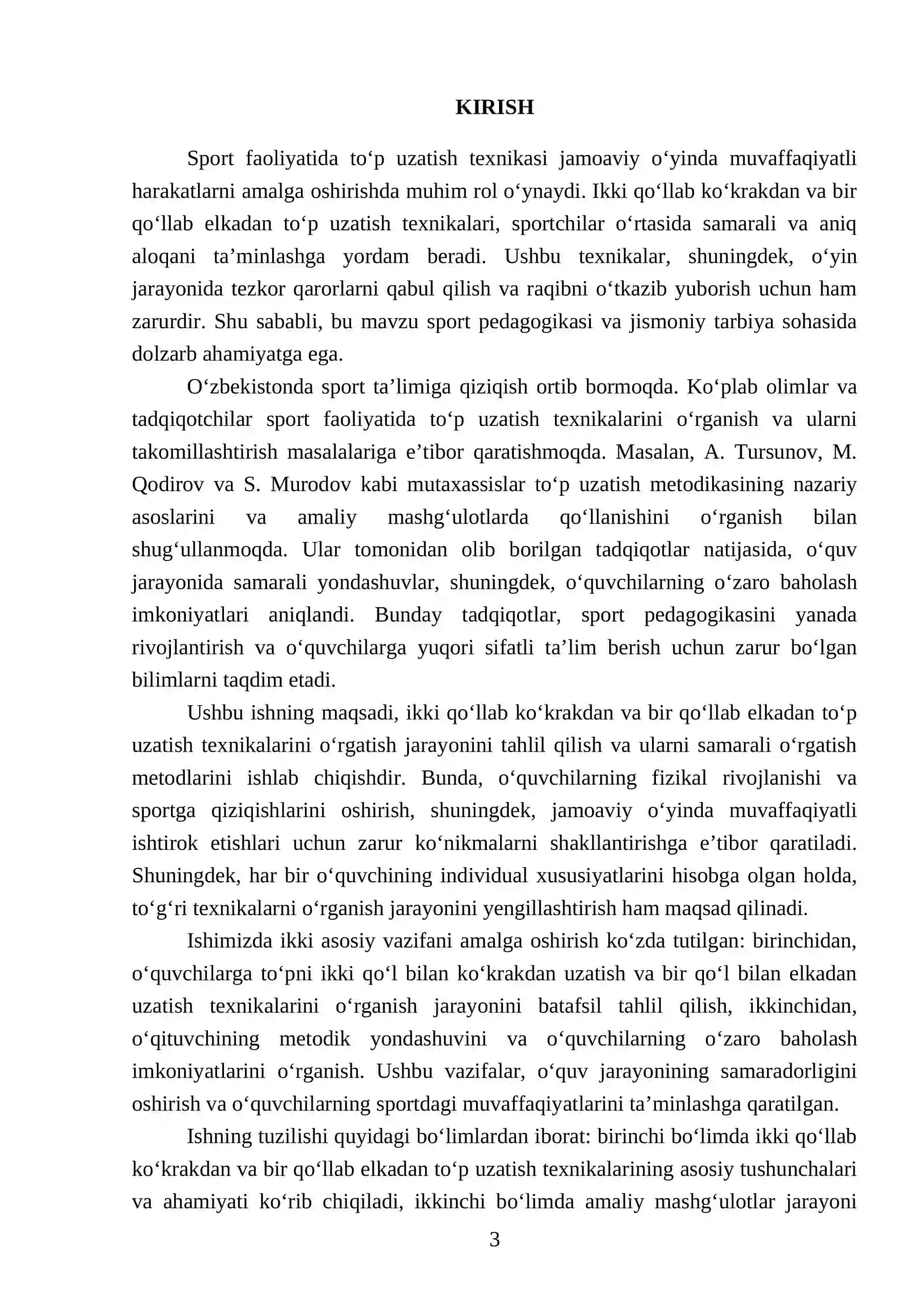Ikki qo‘llab ko‘krakdan va bir qo‘llab elkadan to‘p uzatish va ilish texnikasi 3