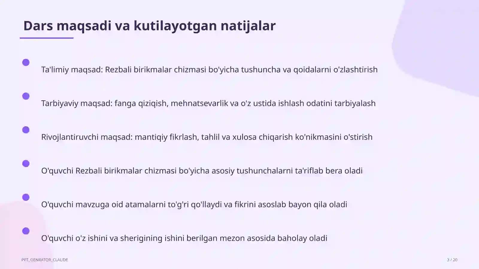 Rezbali birikmalar chizmasi (9-sinf) 3