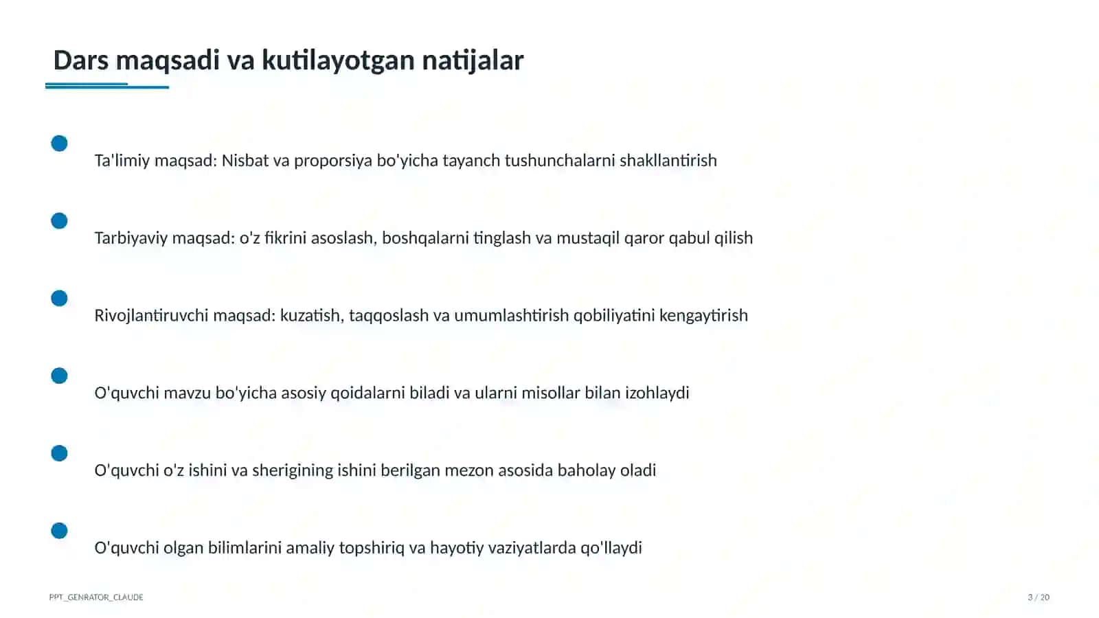 Nisbat va proporsiya (6-sinf) 3