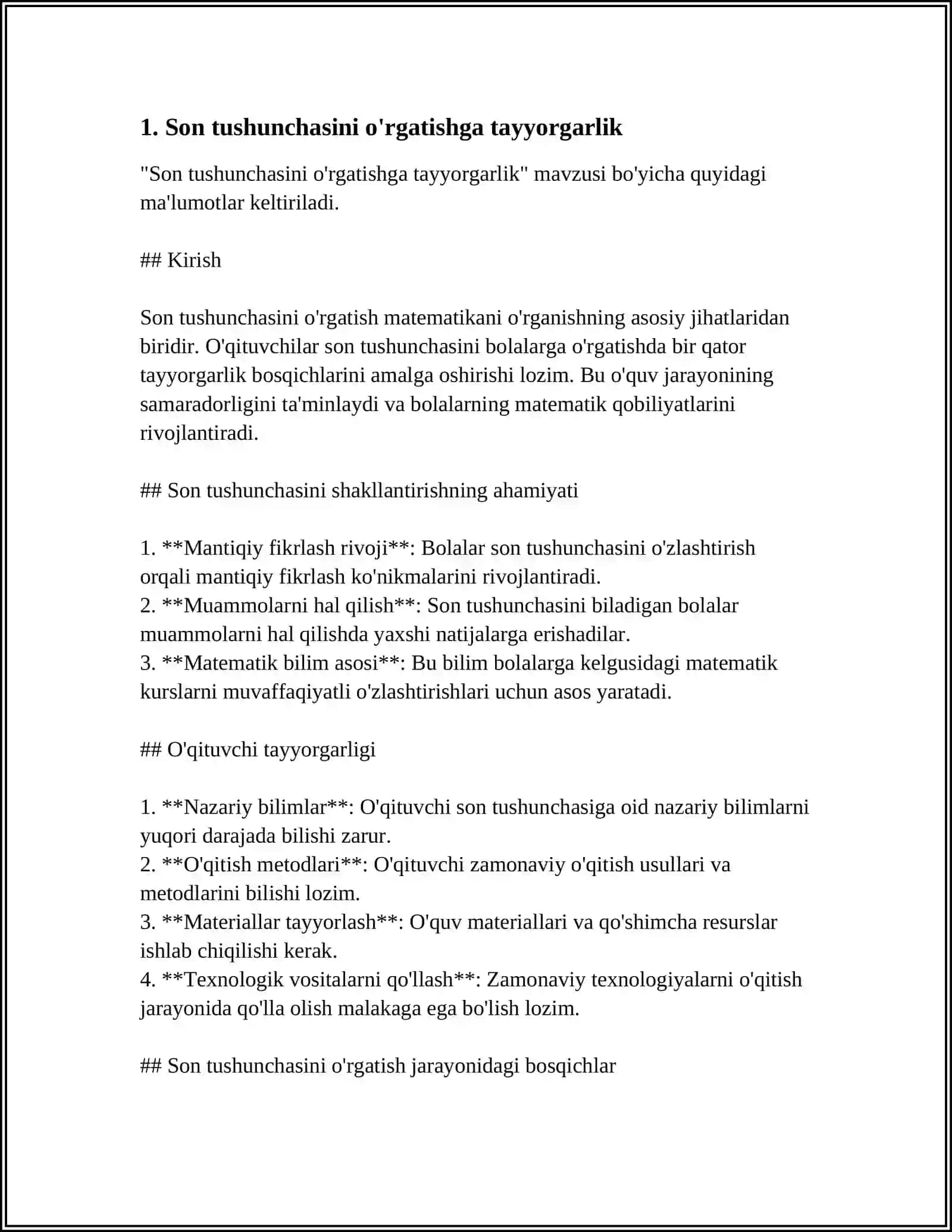 Son tushunchasini o'rgatishga tayyorgarlik 3