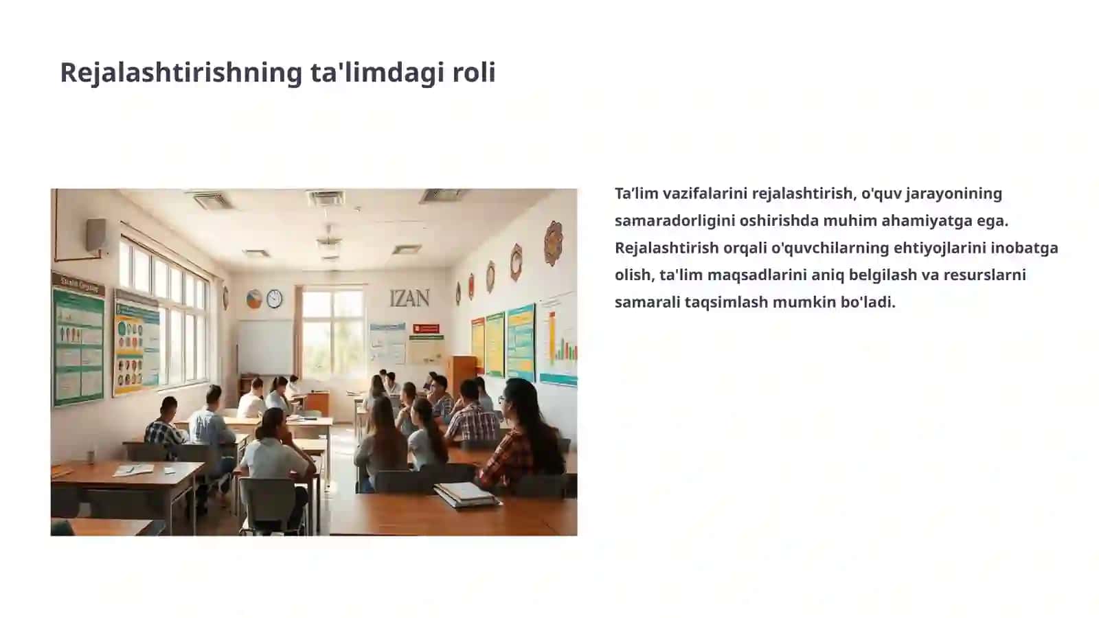 Ta’lim vazifalarini amalga oshirishni rejalashtirish va ustuvorliklarini belgilash 3
