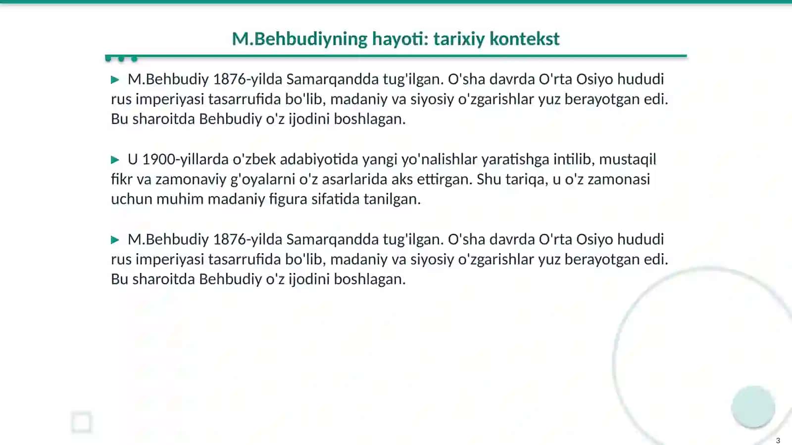 M.Behbudiy hayoti va ijodi 3