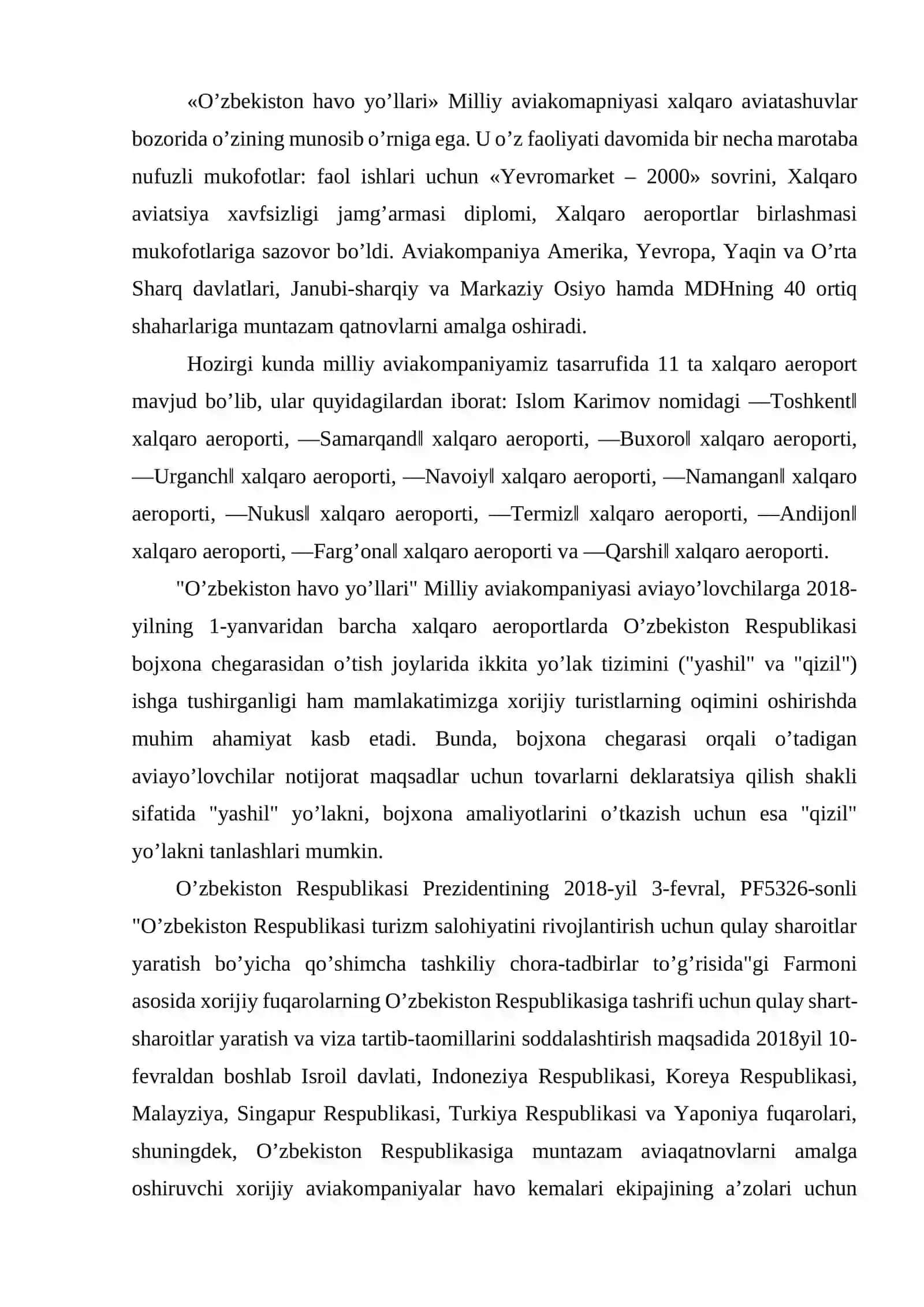 Turizm sohasida transport xizmatlari 3