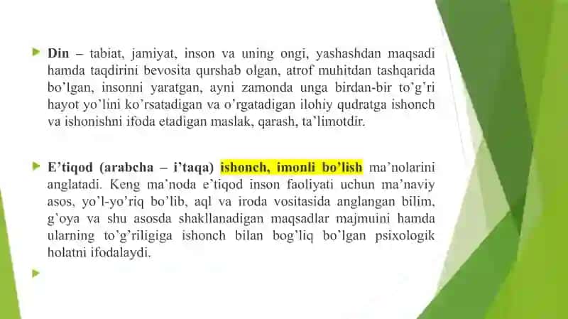 DINSHUNOSLIKFANINING PREDMETI,MAQSADI VA VAZIFALARI 3